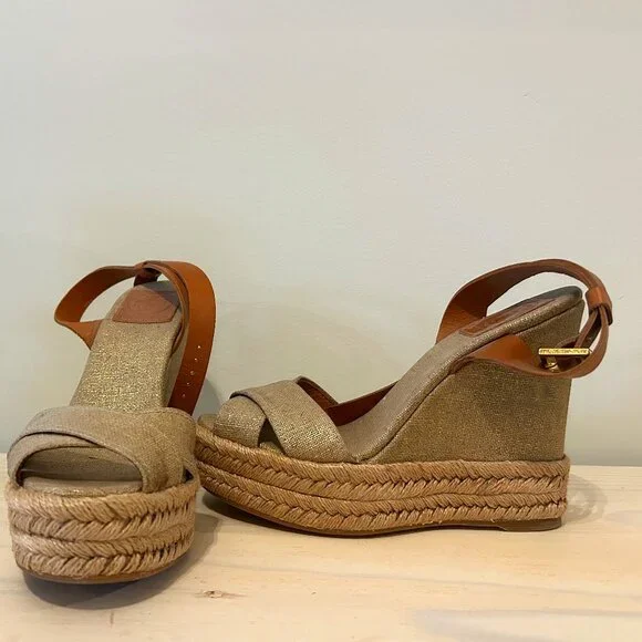 Tory Burch Wedge Sandals – Size 7.5, Brand New Condition - Picture 1 of 5
